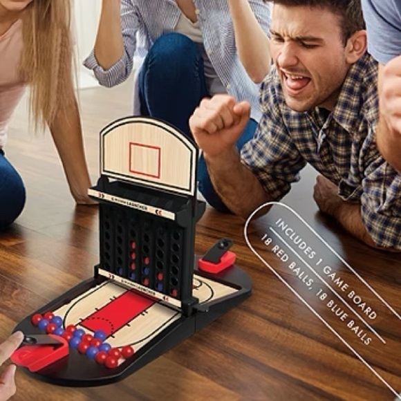 NWT Sharper Image Basketball Connect 4 Launcher 2 Player Table Game - Picture 2 of 8